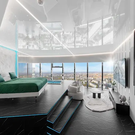 Apartamenty Sky Tower Z Jakuzzi Przy Oknie