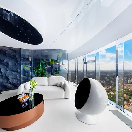 Apartament Sky Tower Z Wanna Przy Oknie *