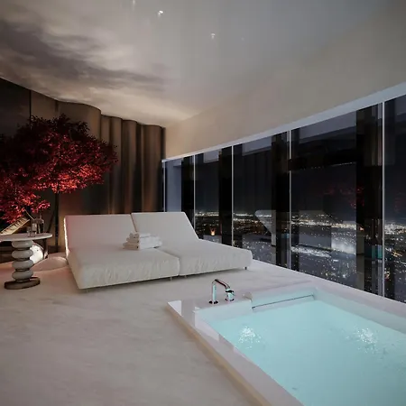 Sky Tower Z Jakuzzi Przy Oknie By Bqqk Lägenhet Wrocław