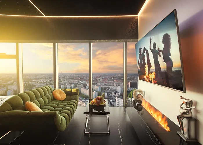 아파트 Sky Tower Z Jakuzzi Przy Oknie By Bqqk *